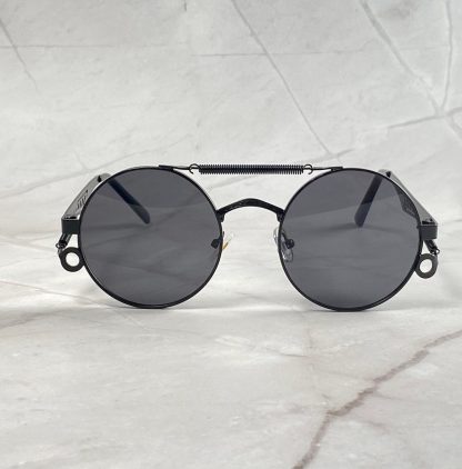 Steampunk round frame sunglasses