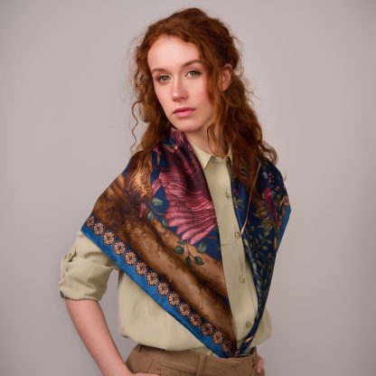 Fantasy Nature Theme Silk Square Scarf - Image 5