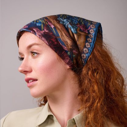 Fantasy Nature Theme Silk Square Scarf - Image 4