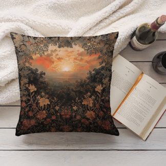 Sunset Flowers Pillow