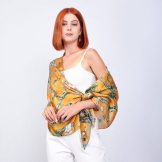 Apricot Tree Art Scarf