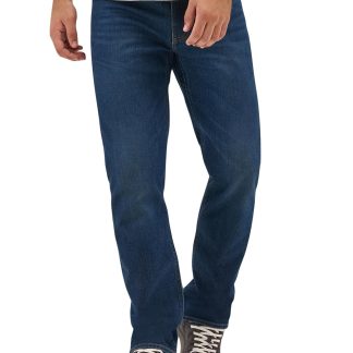 Streamlined slim straight jeans