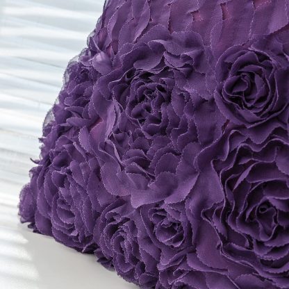 Purple 3D Flower Cluster Pillowcase - Image 4