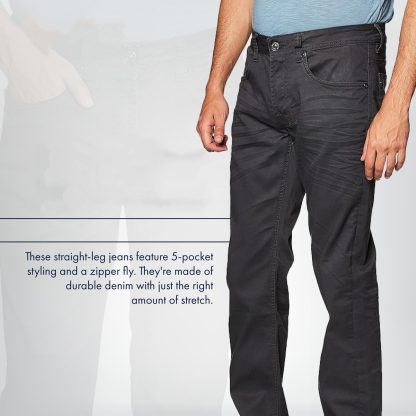 Men's dark grey casual jeans - Image 4