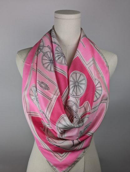 Vintage Carriage Silk Square Scarf - Image 4