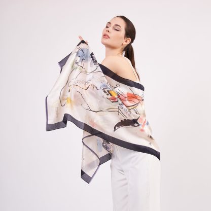 Printed silk scarf - Image 6