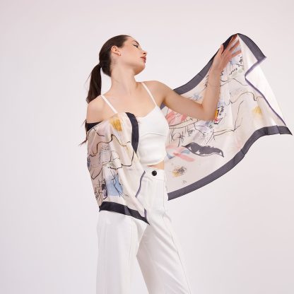 Printed silk scarf - Image 3