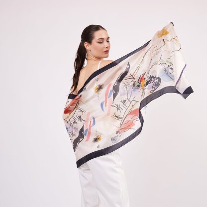 Printed silk scarf - Image 2