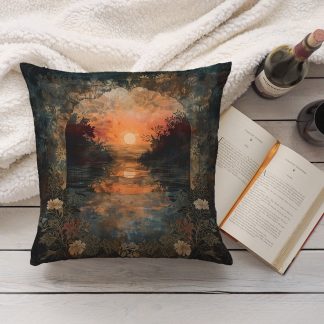 Sunset Waterfront Pillow