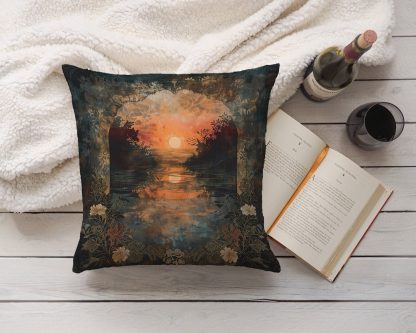 Sunset Waterfront Pillow