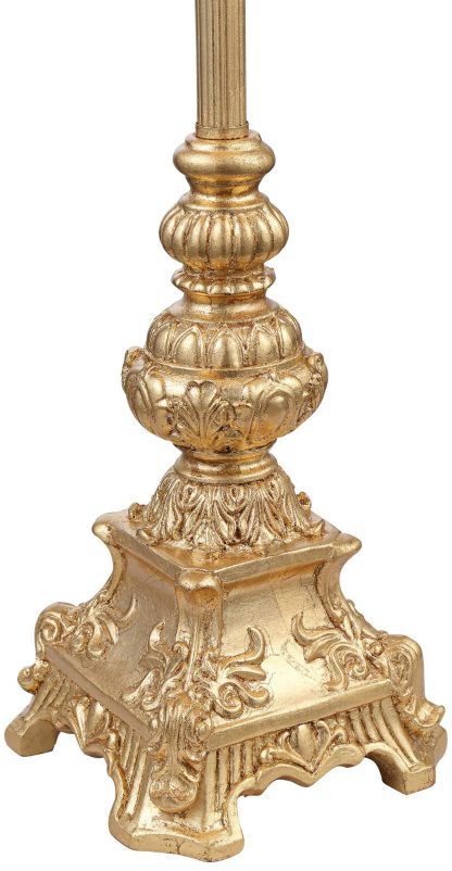 Black gold luxury carved table lamp - Image 5