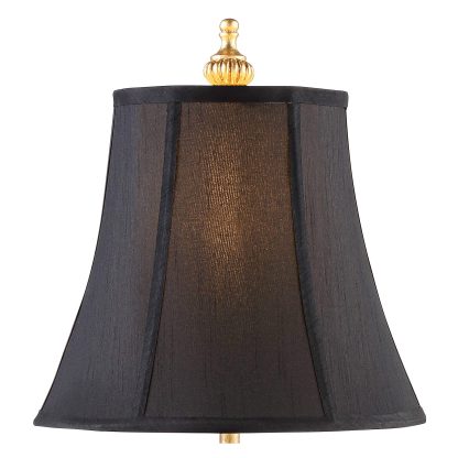 Black gold luxury carved table lamp - Image 2