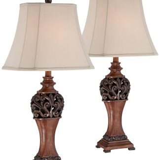 Retro carved table lamp