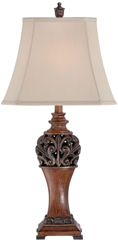 Retro carved table lamp - Image 4