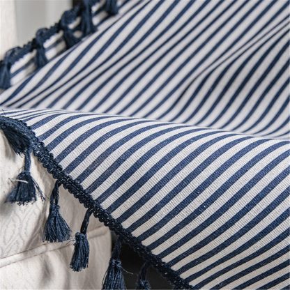 Simple striped tassel curtains - Image 4