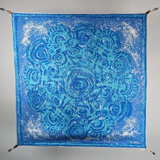 Marine silk scarf