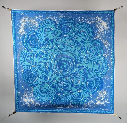 Marine silk scarf
