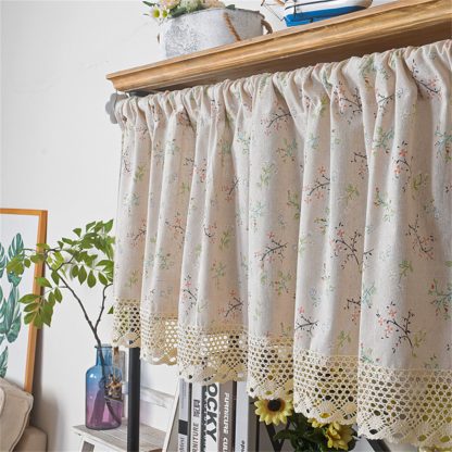 Floral lace half curtain - Image 3