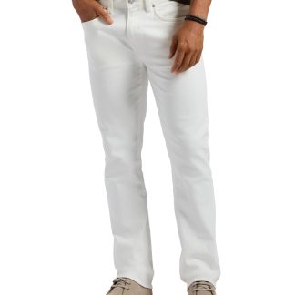 Men's white straight jeans