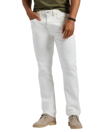 Men's white straight jeans