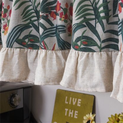 Tropical Plant Style Short Curtain - Image 5