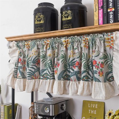Tropical Plant Style Short Curtain - Image 2