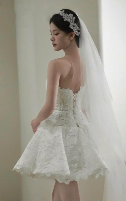 Sweet Lace Wedding Dress - Image 2