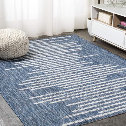 Ocean Rhythm Simple Striped Outdoor Carpet - Image 7