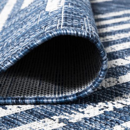 Ocean Rhythm Simple Striped Outdoor Carpet - Image 5