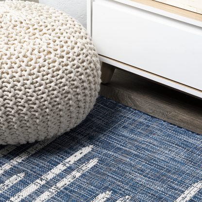 Ocean Rhythm Simple Striped Outdoor Carpet - Image 3