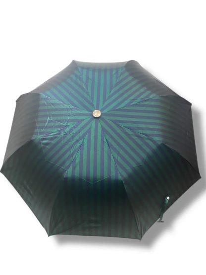Retro checkered wooden handle umbrella - Image 2