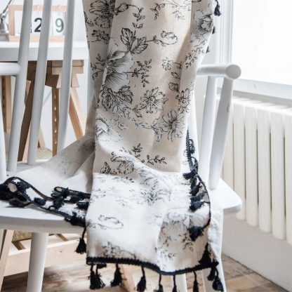 French retro floral tassel curtains - Image 3