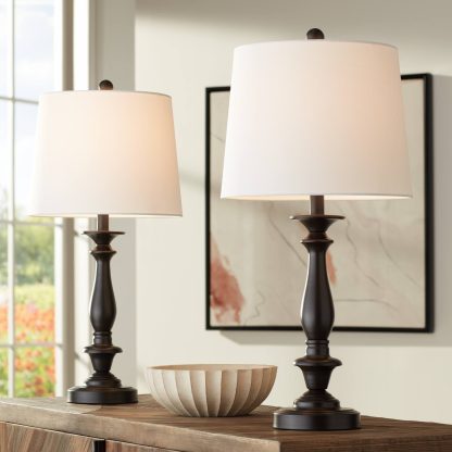 Vintage dark metal table lamp - Image 6