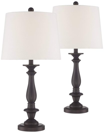 Vintage dark metal table lamp