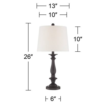 Vintage dark metal table lamp - Image 4