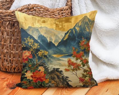 New Chinese style landscape flower pillow - Image 5