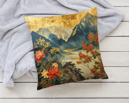 New Chinese style landscape flower pillow - Image 3