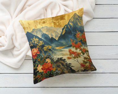 New Chinese style landscape flower pillow - Image 2