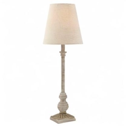Light color retro wooden table lamp - Image 9