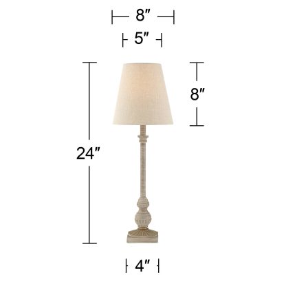 Light color retro wooden table lamp - Image 7