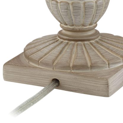 Light color retro wooden table lamp - Image 3