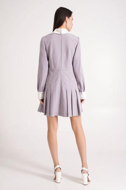 Light purple contrast collar dress - Image 5