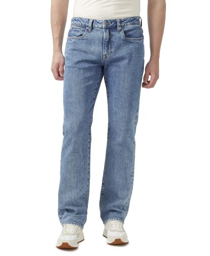 Men's light blue straight jeans