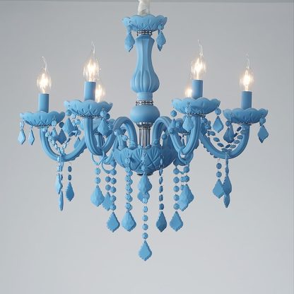 Blue European crystal chandelier - Image 3