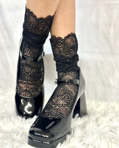 Dark lace socks - Image 5