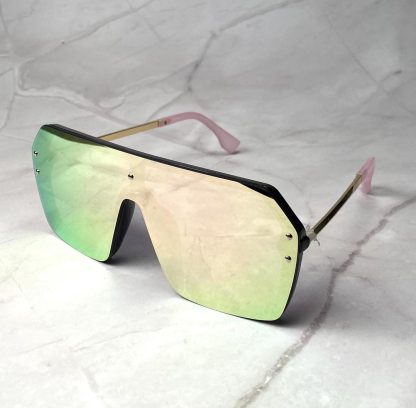 Gradient colorful large frame sunglasses