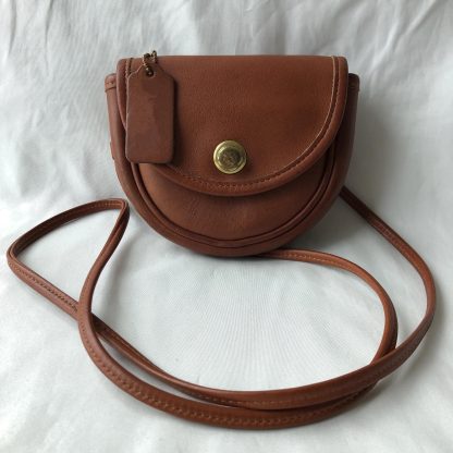 Caramel Brown Mini Saddle Bag - Image 5
