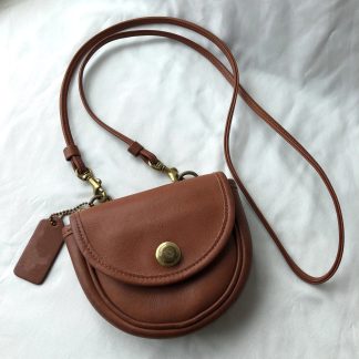 Caramel Brown Mini Saddle Bag