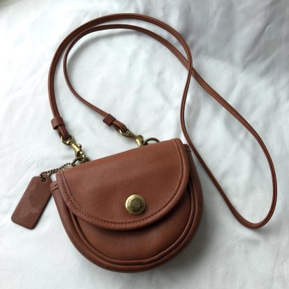 Caramel Brown Mini Saddle Bag