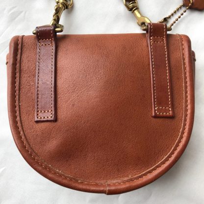 Caramel Brown Mini Saddle Bag - Image 2